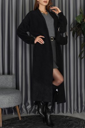 Nisan Uzun Triko Hırka Siyah - 2211.2092.