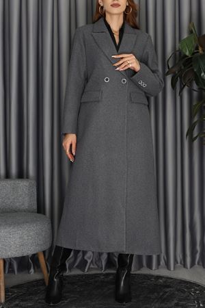 Ressam Kuşaklı Kaşe Kaban Antrasit - 3208.1322.