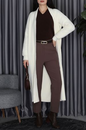 Nisan Uzun Triko Hırka Vanilya - 2211.2092.