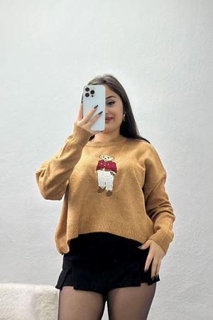 Ayıcık Baskılı Triko Bisküvi - 2340.1765.