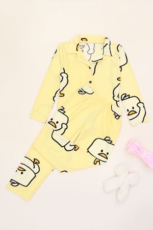 3-14 Yaş Baskılı Süet Çocuk Takım Sarıördek - 480.1287.