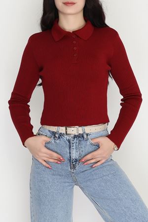 Polo Yaka Triko Bordo - 4066.2043.