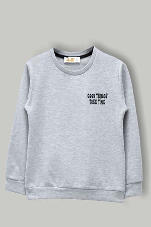 2 İp Şardonlu 3-7 Yaş Sweatshirt Gri - 624469.1576.