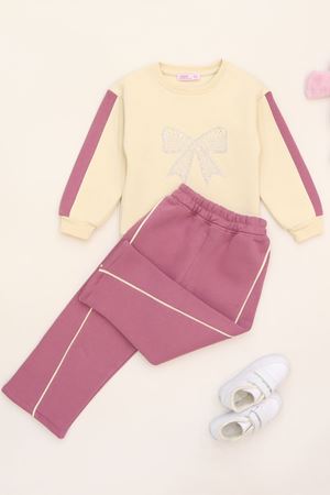 5-12 Yaş 3 İplik Şardonlu Taşlı Takım Gülkurusu - 60330.1867.