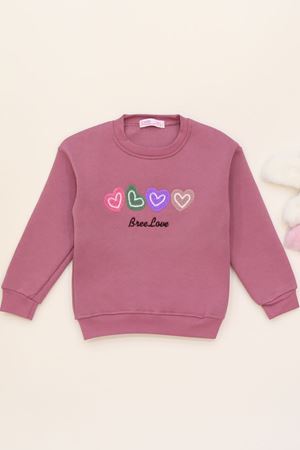 3-12 Yaş 3 İplik Şardonlu Sweat Gülkurusu - 60500.1867.