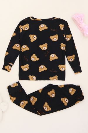 3-14 Yaş Süet Manşetli Alt Üst Aynı Takım Siyahayıcık - 410.1287.