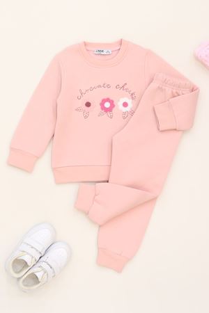 3-7 Yaş 3 İplik Şardonlu İkili Takım Somon - 50935.1867.