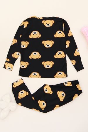 3-14 Yaş Süet Manşetli Alt Üst Aynı Takım Siyahayı - 410.1287.