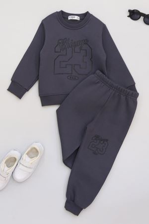 3-7 Yaş 3 İplik Şardonlu İkili Takım Antrasit - 42437.1867.