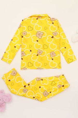 3-14 Yaş Baskılı Süet Çocuk Takım Sarıayı - 480.1287.