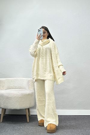 Triko Üçlü Takım Ekru - 2288.1765.