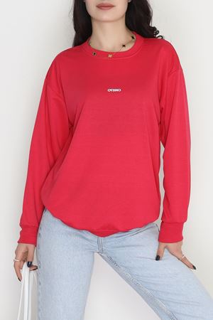 Baskılı 2 İplik Sweat Fuşya - 20789.1878.