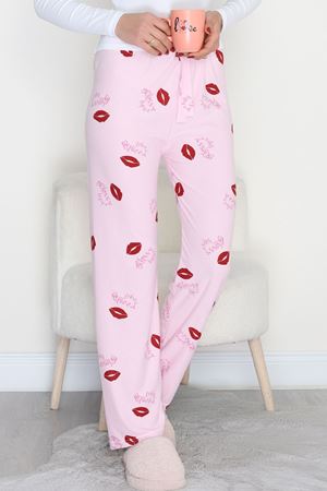 Desenli Süet Pijama Altı Pembedudak - 103.1287.