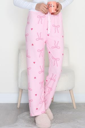Desenli Süet Pijama Altı Pembefiyonk - 103.1287.