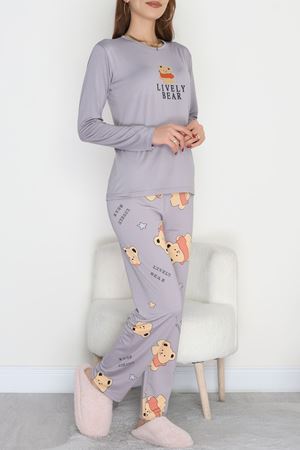 Soft Milan Enjeksiyon Baskılı Pijama Takımı Hardalgri - 664.1287.