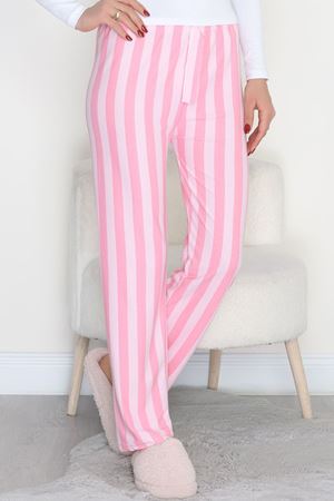 Desenli Süet Pijama Altı Pembeçizgi - 103.1287.