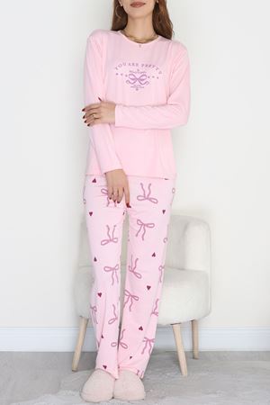 Soft Milan Enjeksiyon Baskılı Pijama Takımı Pembefiyonk - 664.1287.