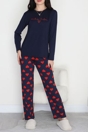 Soft Milan Enjeksiyon Baskılı Pijama Takımı Lacikırmızı - 664.1287.