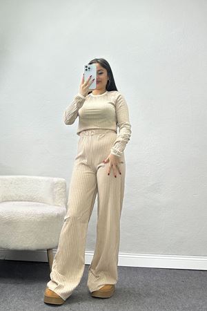 Geniş Fitilli Kaşkorse Takım Bej - 42281.1748.