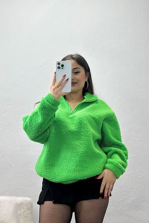 Peluş Sweat Yeşil - 31254.1872.