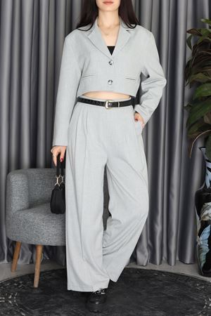 Premıum Blazer Takım Gri - 80864.196.