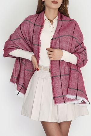 Desenli Kaşe Şal Mor - 70811.750.