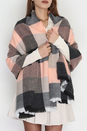 Desenli Kaşe Şal Fümepudra - 70811.750.