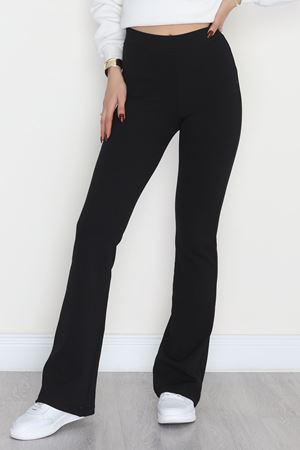 Fitilli İspanyol Paça Tayt Siyah - 50948.1905.