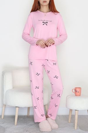 Soft Milan Enjeksiyon Baskılı Pijama Takımı Siyahpembefiyonk - 664.1287.