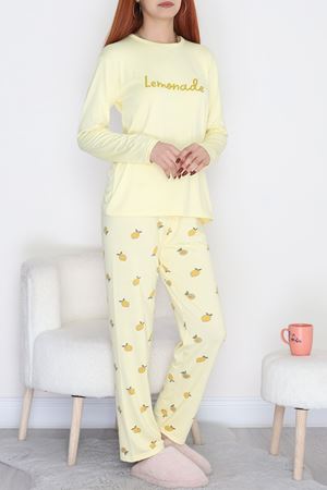 Enjeksiyon Baskı Milan Pijama Takımı Sarı - 6665.1287.
