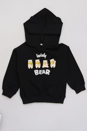 3-7 Yaş Çocuk Baskılı Sweat Siyah - 623467.1576.