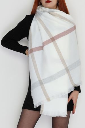 Desenli Kaşe Şal Ekrupudra - 70811.750.