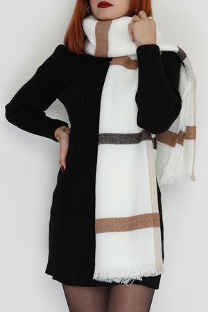 Desenli Kaşe Şal Ekrukahve4 - 70811.750.