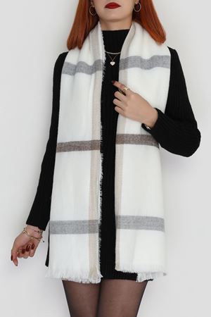 Desenli Kaşe Şal Ekrukahve3 - 70811.750.