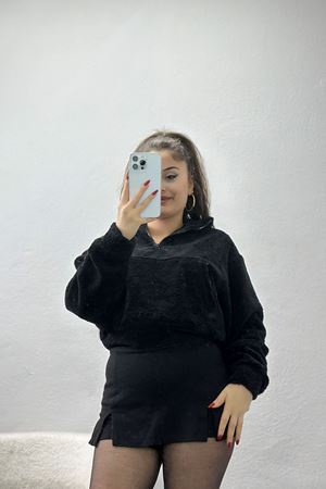 Peluş Sweat Siyah - 31256.1872.