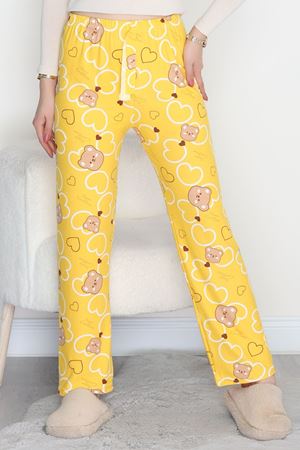 Desenli Süet Pijama Altı Hardalayıcık - 103.1287.