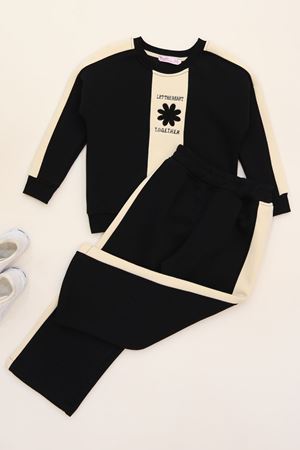 5-12 Yaş 3 İplik Şardonlu Takım Siyah - 60300.1867.