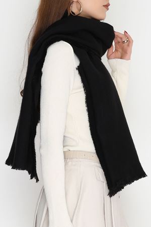 Desenli Kaşe Şal Siyah - 70811.750.