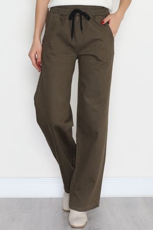 Bel Lastikli Pantolon Haki1 - 42342.1431.