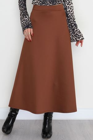 Puf Scuba Kumaş Çan Etek Kahve - 50961.2036.