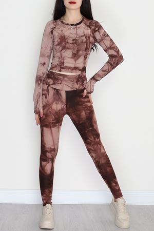 Batik Parmak Geçmeli Dalgıç Fitness Takım Kahve - 42526.1967.