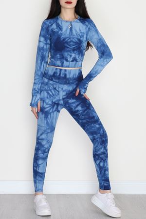 Batik Parmak Geçmeli Dalgıç Fitness Takım Mavi - 42526.1967.