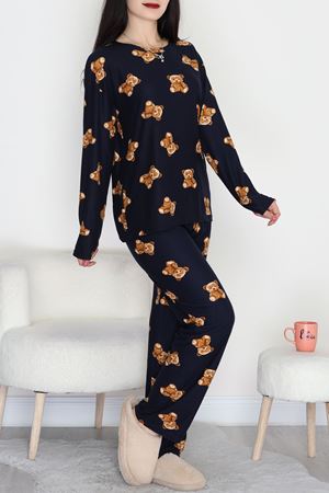 Süet Alt Üst Aynı Pijama Takımı Lacikahve - 118.1287.