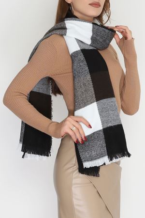 Desenli Kaşe Şal Kahvesiyah - 70811.750.