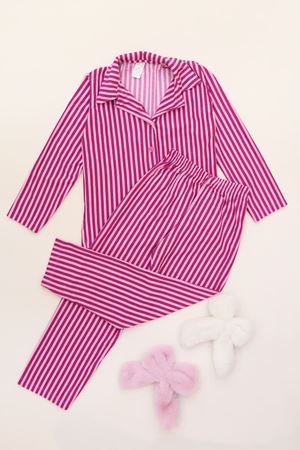 3-14 Yaş Baskılı Süet Çocuk Takım Pembemürdüm - 480.1287.