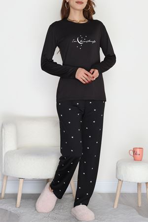 Baskılı Uzun Kol Takım Siyahyıldız - 664.1287.