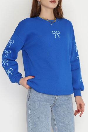 3 İplik Bisiklet Yaka Sweat Saksbebemavi - 42246.1878.