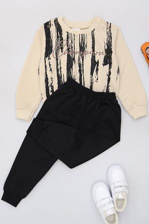 3-8 Yaş 2 İplik İkili Takım Siyah - 50930.1776.
