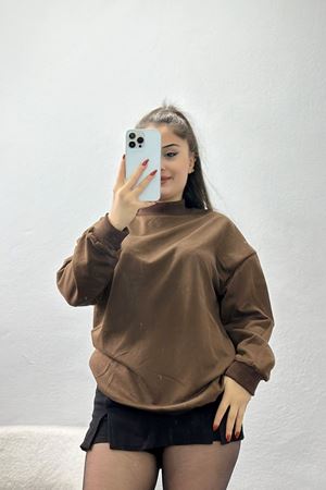 Yarım Balıkçı 2 İplik Sweat Kahve - 19556.200.