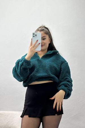 Peluş Sweat Petrolyeşili - 31255.1872.